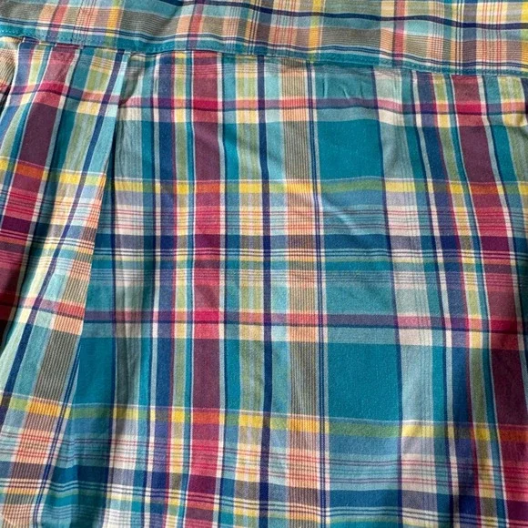 Ralph Lauren Classic Fit Long Sleeve Dress Shirt Blue Pink Check XXL Men's Pony - Picture 7 of 9